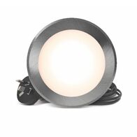 HPM Tri-Colour 7W LED Flush Mounted Dimmable Downlight with Integrated Driver Polished Silver 90mm