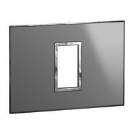 ARTEOR Square 1 Module Horizontal Coverplate Reflective Stainless Steel