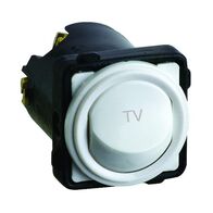 Excel Life - Engraved rocker switch mechanism 16A Engraved TV white