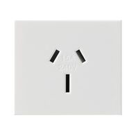 Excel Life - Horizontal single powerpoint mechanism 1 gang 15A 240V a.c. autoswitch white