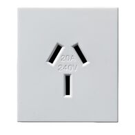 Excel Life - Horizontal single powerpoint mechanism 1 gang 20A 240V a.c. unswitched white