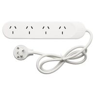 HPM Standard 4 Outlet Powerboard White
