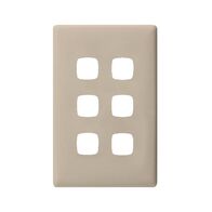 Linea - Coverplate 6 gang ghost gum
