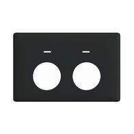 Linea - Coverplate for autoswitch double powerpoint with extra safety black