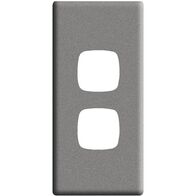 Linea Architrave coverplate 2 Gang gun metal