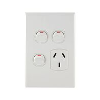 Single Power Point with 2 Extra Switches – VERTICAL