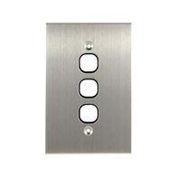 Grid Plate 3 Gang – BLACK