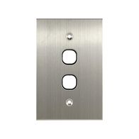 Grid Plate 2 Gang – BLACK