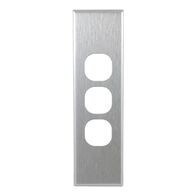 Metal Cover Plate 3 Gang Architrave