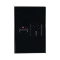 Single Power Point 15A – VERTICAL BLACK