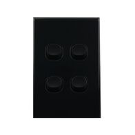 Light Switch 4 Gang – VERTICAL BLACK