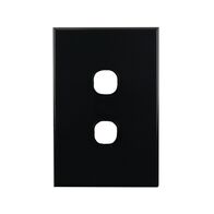 Grid Plate 2 Gang – BLACK