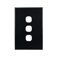 Grid Plate 3 Gang – BLACK