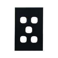 Grid Plate 5 Gang – BLACK
