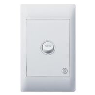 Excel Life - Medical - Common plate - Vertical Rocker Switch - Single Pole Double Throw - Antimicrobial Push Button Switch Press engraved 1 gang 16A 240V a.c. White