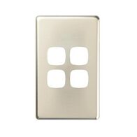 EXCEL - 4 Gang Switch Coverplate Only - Stainless Steel