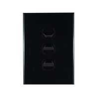 Light Switch 3 Gang – VERTICAL BLACK