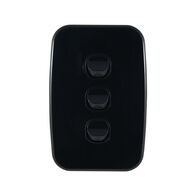 Light Switch 3 Gang – VERTICAL BLACK
