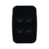 Light Switch 4 Gang – VERTICAL BLACK