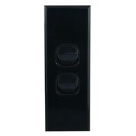 Architrave Switch 2 Gang BLACK