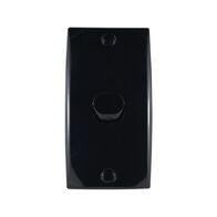 Intermediate Plate Light Switch 1 Gang – 78mm Mounting Centres BLACK