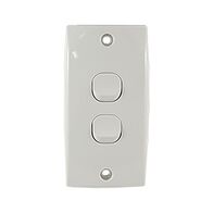 Intermediate Plate Light Switch 2 Gang – 78mm Mounting Centres