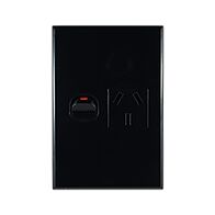 Single Power Point – VERTICAL BLACK