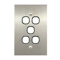 Grid Plate 5 Gang – BLACK