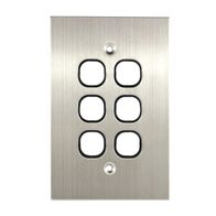 Grid Plate 6 Gang – BLACK