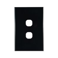 Grid Plate 2 Gang – BLACK