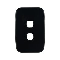 Grid Plate 2 Gang – BLACK
