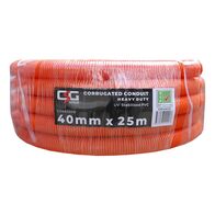 40mm Corrugated Conduit Heavy Duty 25M Roll Orange