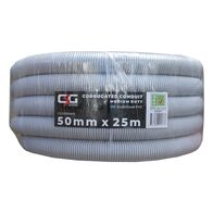 50mm Corrugated Conduit Medium Duty 25M Roll Grey