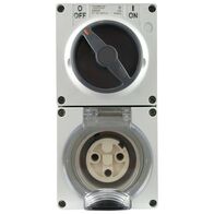 Combination Switched Socket Outlet 3 Pin 32A 250V AC IP66