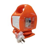 HPM Electrosafe 4 Outlet 10A USB A&C Portable Powercentre with RCBO Protection Orange
