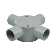 25mm Shallow Junction Box Four Way – Box of 10