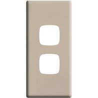Linea Architrave coverplate 2 gang ghost gum