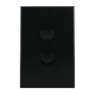 Light Switch 2 Gang – MATTE BLACK VERTICAL