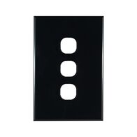Grid Plate 3 Gang – BLACK