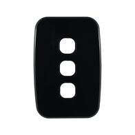 Grid Plate 3 Gang – BLACK