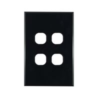 Grid Plate 4 Gang – BLACK