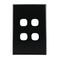Grid Plate 4 Gang – MATTE BLACK