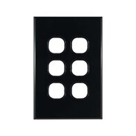 Grid Plate 6 Gang – BLACK