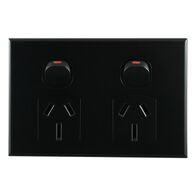Double Power Point 15A 250V AC – MATTE BLACK