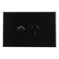 Single Power Point 10A 250V AC – MATTE BLACK