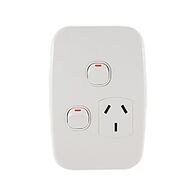 Single Power Point with Extra Switch – VERTICAL