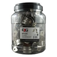 Stainless Steel Full Saddles 32mm – Jar of 60