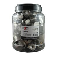 Stainless Steel Half Saddles 25mm – Jar of 100