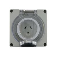 IP66 Socket Outlet 3 Pin Round Earth Pin 10A 250V AC