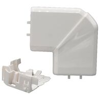 DLP PVC 50x80mm Trunking Flat Elbow White